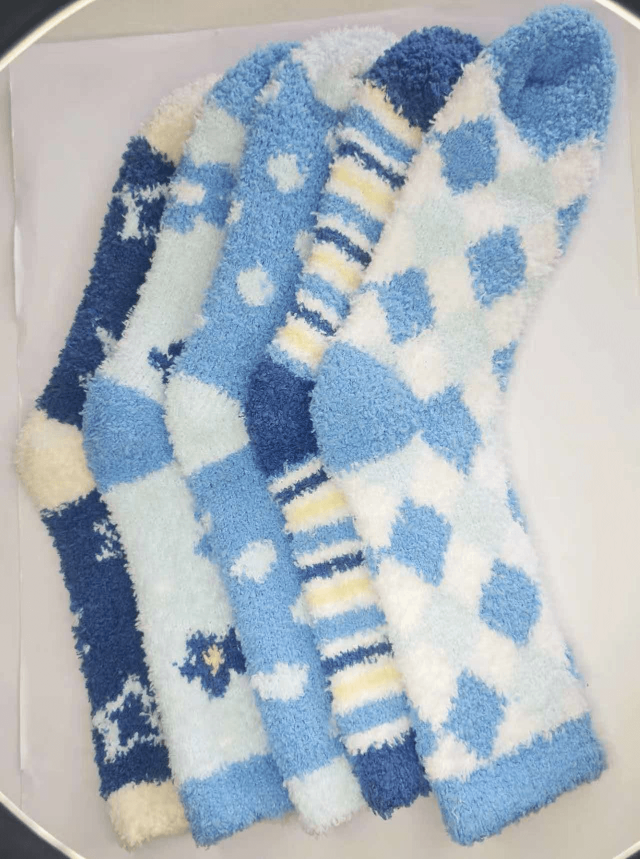Blue and White Mixed Patterns, view 2